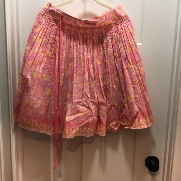 Tibi Cotton Smocked Skirt - Picture 5 of 7